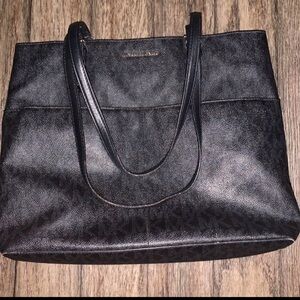 Black Leather Tote Bag